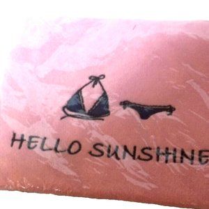 CRUISE CLUB LINED SWIMSUIT WET/DRY BAG NWT Hello sunshine pink beach